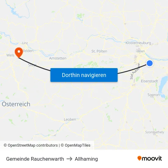 Gemeinde Rauchenwarth to Allhaming map