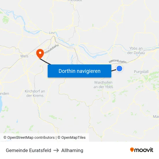 Gemeinde Euratsfeld to Allhaming map