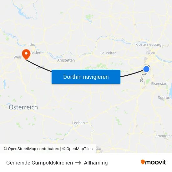 Gemeinde Gumpoldskirchen to Allhaming map