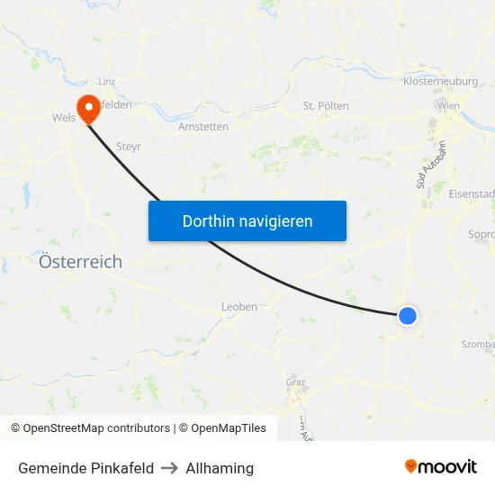 Gemeinde Pinkafeld to Allhaming map