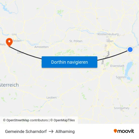 Gemeinde Scharndorf to Allhaming map