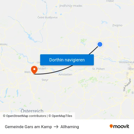 Gemeinde Gars am Kamp to Allhaming map