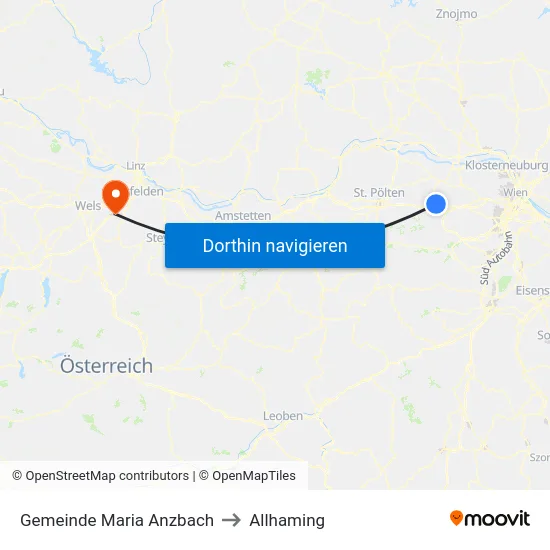 Gemeinde Maria Anzbach to Allhaming map