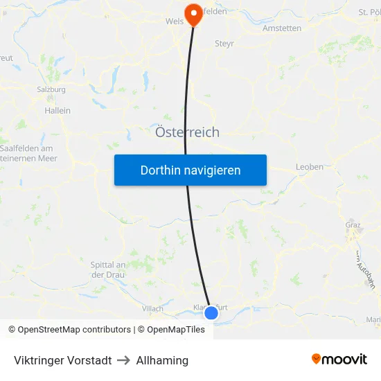 Viktringer Vorstadt to Allhaming map