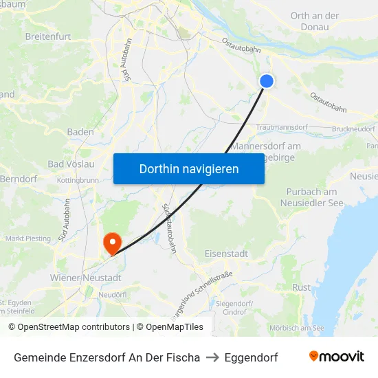 Gemeinde Enzersdorf An Der Fischa to Eggendorf map