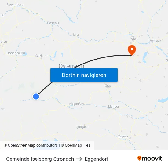 Gemeinde Iselsberg-Stronach to Eggendorf map