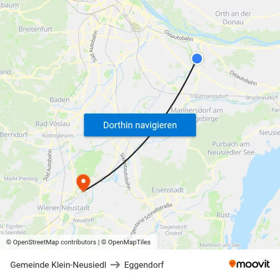 Gemeinde Klein-Neusiedl to Eggendorf map