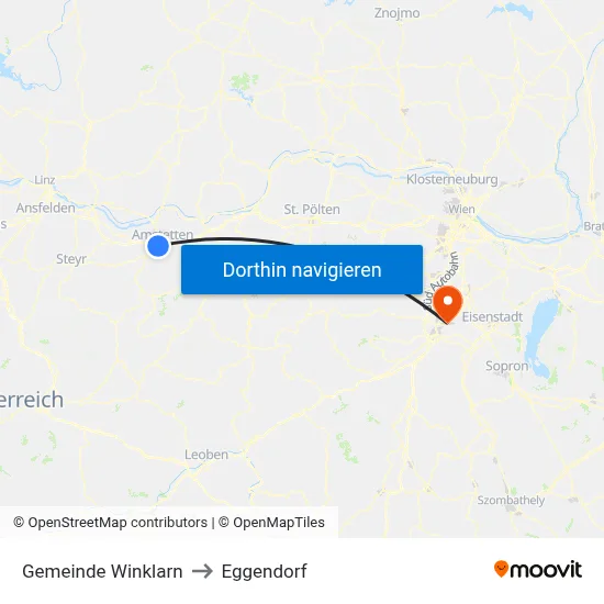 Gemeinde Winklarn to Eggendorf map