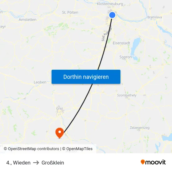 4., Wieden to Großklein map