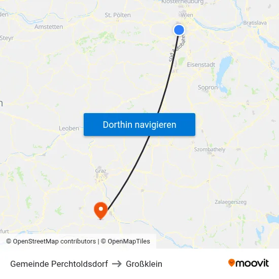 Gemeinde Perchtoldsdorf to Großklein map