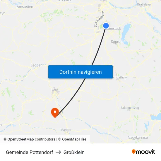 Gemeinde Pottendorf to Großklein map
