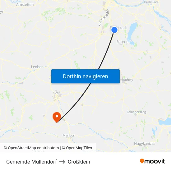 Gemeinde Müllendorf to Großklein map
