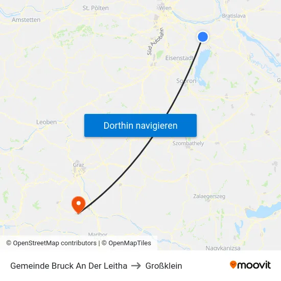 Gemeinde Bruck An Der Leitha to Großklein map