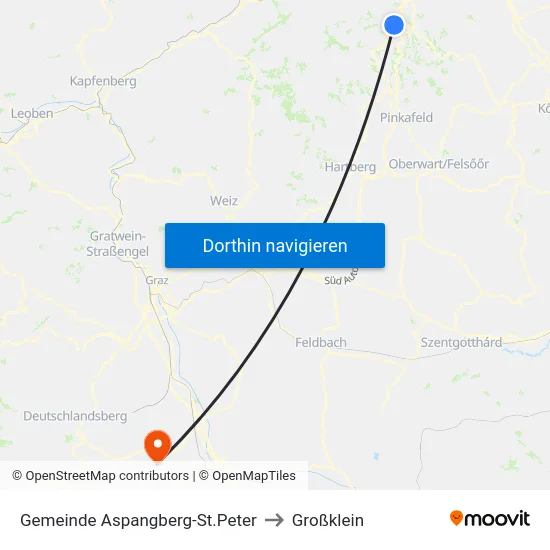 Gemeinde Aspangberg-St.Peter to Großklein map