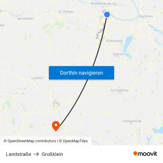 Landstraße to Großklein map