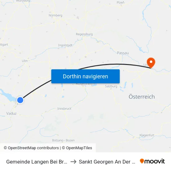Gemeinde Langen Bei Bregenz to Sankt Georgen An Der Gusen map