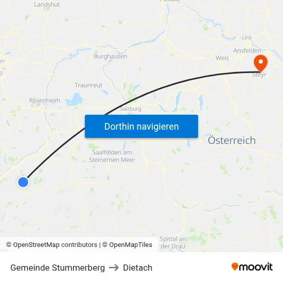 Gemeinde Stummerberg to Dietach map
