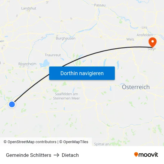Gemeinde Schlitters to Dietach map