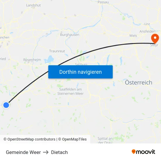 Gemeinde Weer to Dietach map