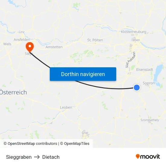 Sieggraben to Dietach map