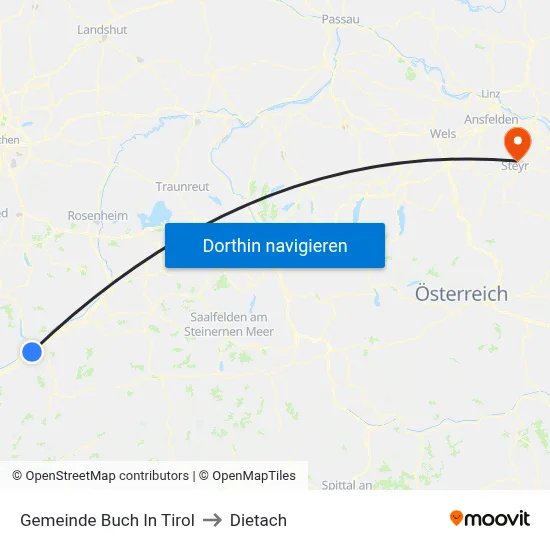 Gemeinde Buch In Tirol to Dietach map