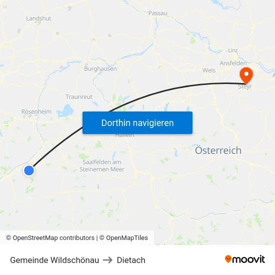 Gemeinde Wildschönau to Dietach map