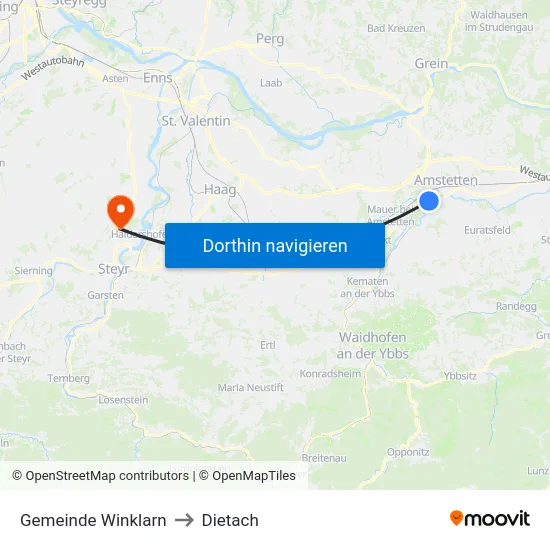 Gemeinde Winklarn to Dietach map