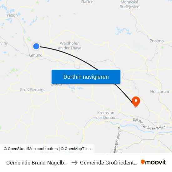 Gemeinde Brand-Nagelberg to Gemeinde Großriedenthal map