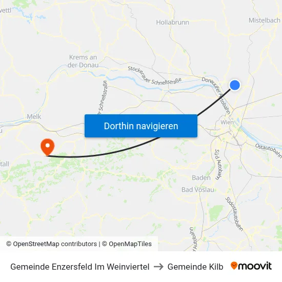 Gemeinde Enzersfeld Im Weinviertel to Gemeinde Kilb map