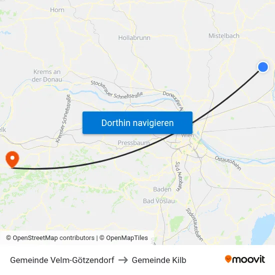 Gemeinde Velm-Götzendorf to Gemeinde Kilb map