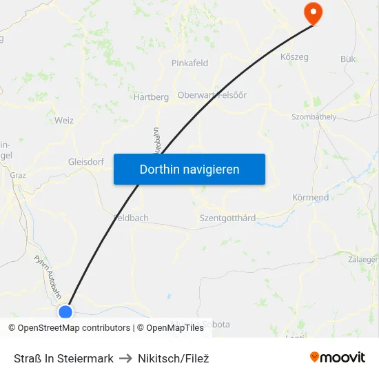 Straß In Steiermark to Nikitsch/Filež map
