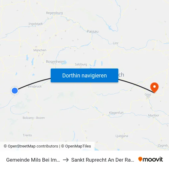 Gemeinde Mils Bei Imst to Sankt Ruprecht An Der Raab map