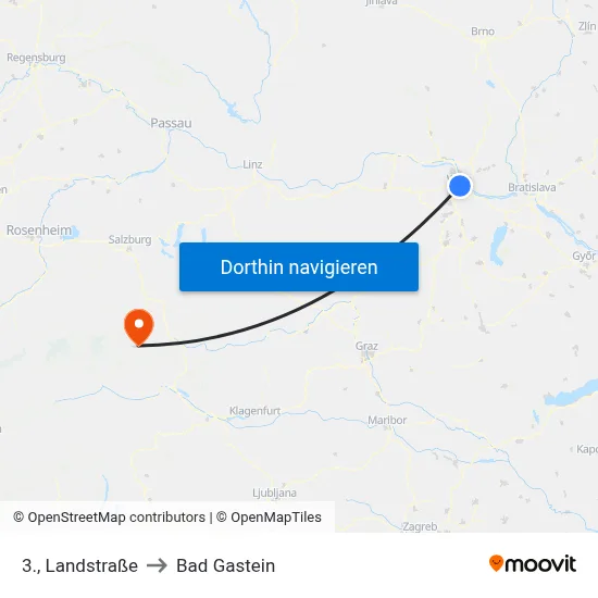 3., Landstraße to Bad Gastein map