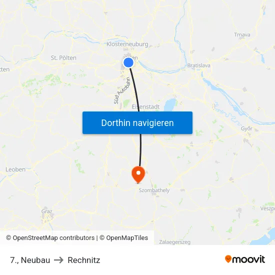 7., Neubau to Rechnitz map