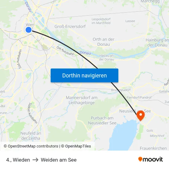 4., Wieden to Weiden am See map