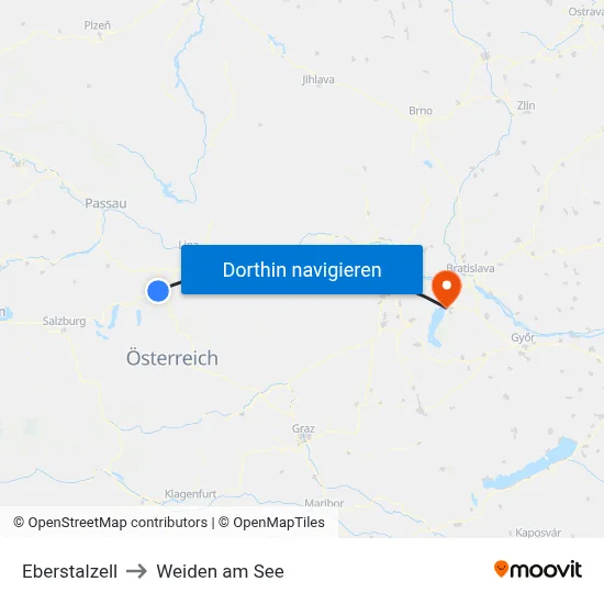 Eberstalzell to Weiden am See map