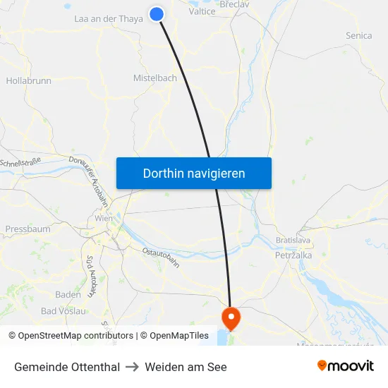 Gemeinde Ottenthal to Weiden am See map