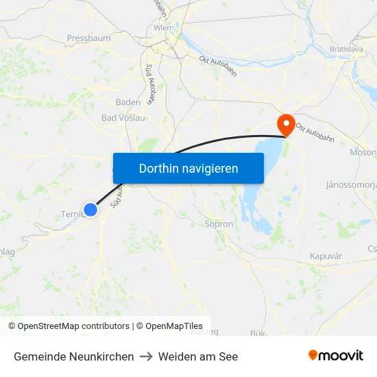 Gemeinde Neunkirchen to Weiden am See map