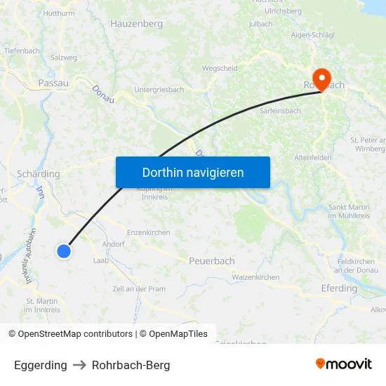Eggerding to Rohrbach-Berg map