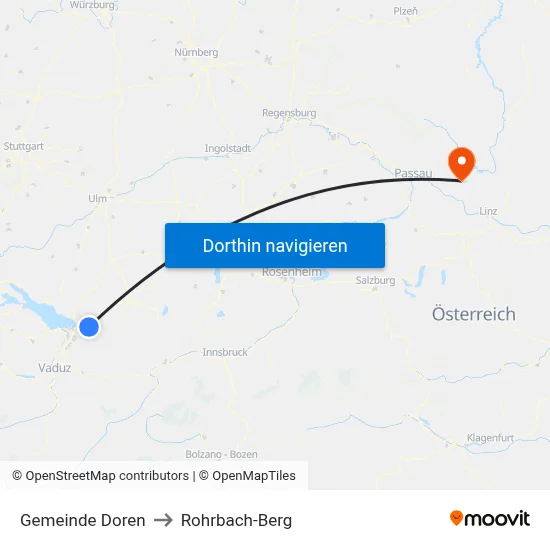 Gemeinde Doren to Rohrbach-Berg map