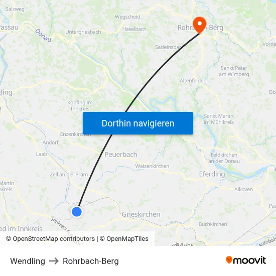 Wendling to Rohrbach-Berg map
