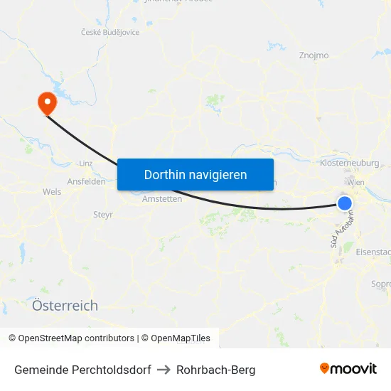 Gemeinde Perchtoldsdorf to Rohrbach-Berg map