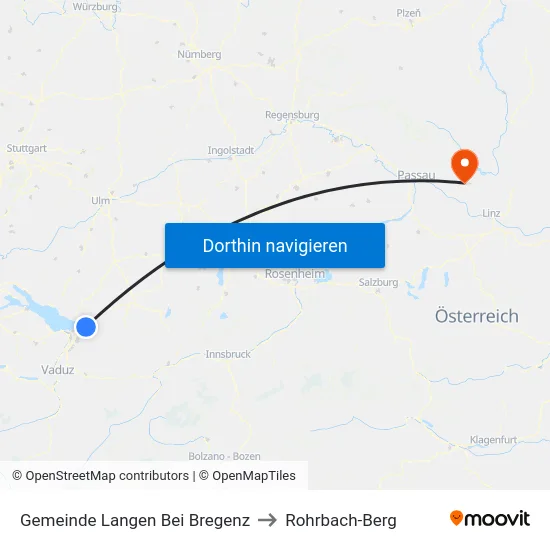 Gemeinde Langen Bei Bregenz to Rohrbach-Berg map