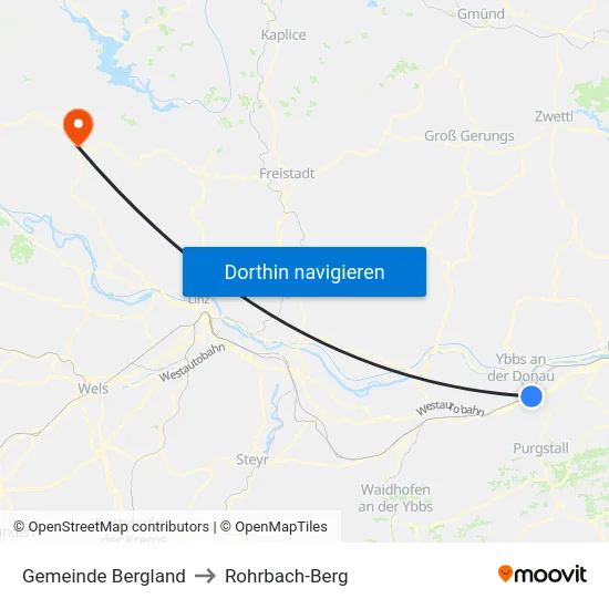 Gemeinde Bergland to Rohrbach-Berg map