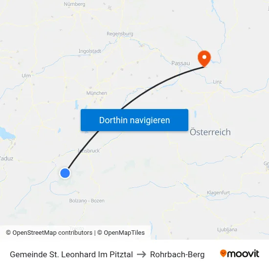 Gemeinde St. Leonhard Im Pitztal to Rohrbach-Berg map