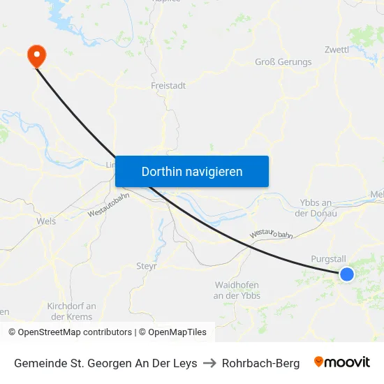 Gemeinde St. Georgen An Der Leys to Rohrbach-Berg map