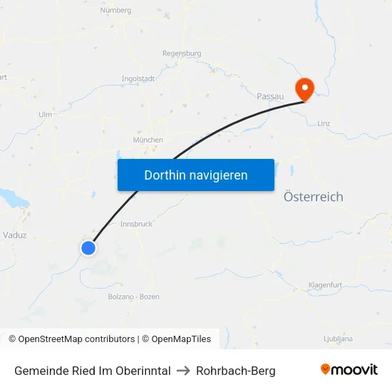 Gemeinde Ried Im Oberinntal to Rohrbach-Berg map