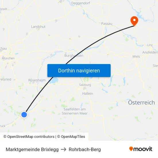 Marktgemeinde Brixlegg to Rohrbach-Berg map