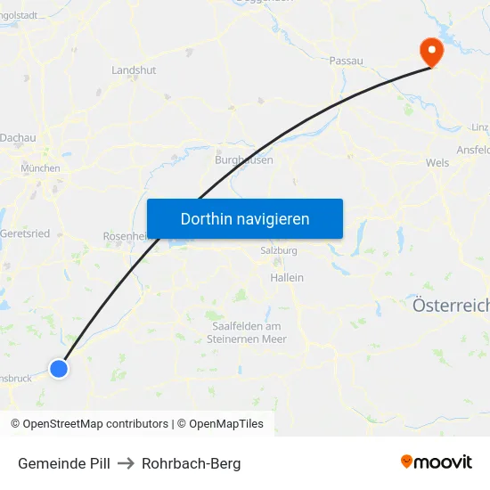 Gemeinde Pill to Rohrbach-Berg map