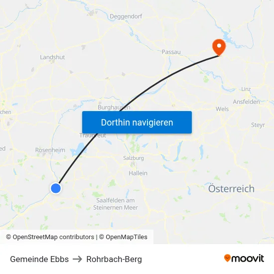 Gemeinde Ebbs to Rohrbach-Berg map